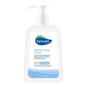 لوسیون مرطوب کننده سری کیت Sericate بدون پارابن و عطر مناسب پوست خشک و حساس